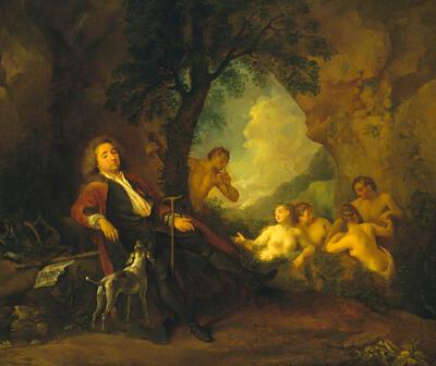 Antoine Watteau, Portret van Antoine de La Roque, olieverf op doek 