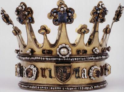 Kroon van Maria van Bourgondië, tweede helft vijftiende eeuw (?) Brugge, Edele Confrerie van het Heilig Bloed 