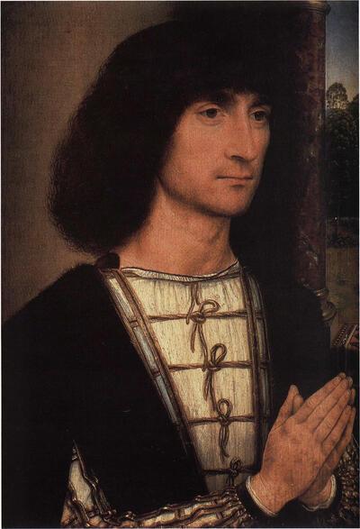 Hans Memling, Portret van man in gebed,