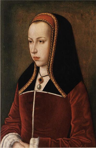 Dames met klasse, Portret van Margareta van Oostenrijk als prinses, Zuidelijke Nederlanden, omstreeks 1490  