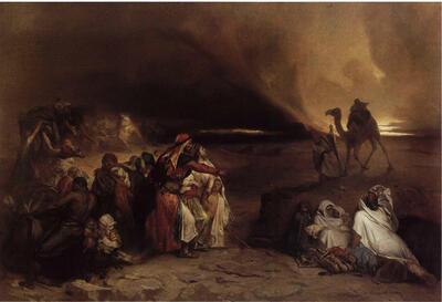 Jean-François Portaels, De samoen/ Herinnering aan Syrië (1847), Olieverf op doek,