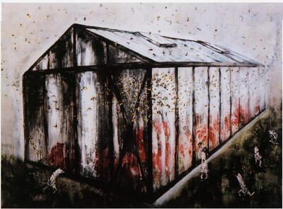 Heeft zich hier een klein of groot drama afgespeeld? Tom Liekens, Greenhouse, 2001, placenta,