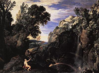 P. Bril en P.P. Rubens, Landschap met Psyche en Jupiter