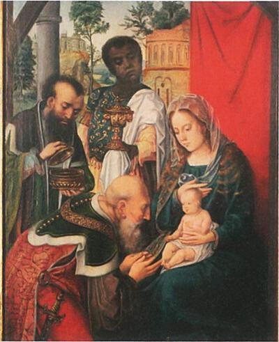 Omgeving van Bernard van Orley ( detail), Polyptiek met de dood van Maria, 1520, olieverf op paneel,