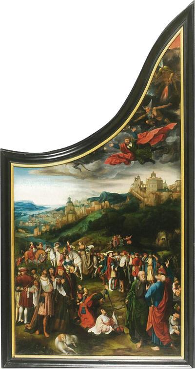Jan Rombouts, De val van Simon de Magiër, olieverf op paneel,