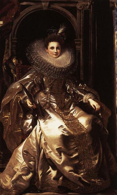 Portret van Maria Serra- Pallavicini (?) ca. 1606 olieverf op doek, 233,5 x 145 cm Kingston Lacy, The National Trust