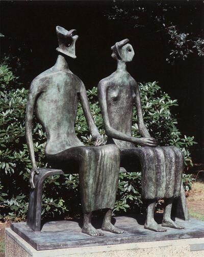 Henry Moore, Koning en Koningin, 1952-1953 Brons, Collectie Middelheimmuseum