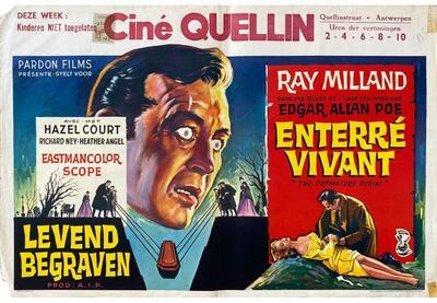 Belgische filmaffiche Roger Corman - The Premature Burial halloween levend begraven