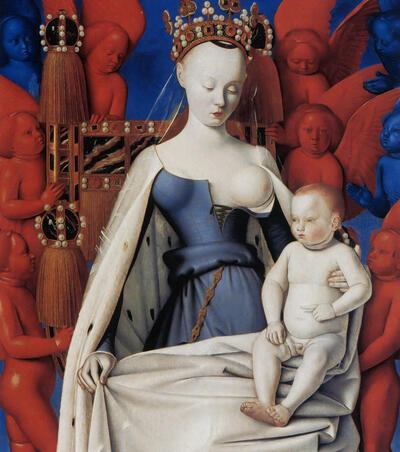 Jean Fouquet, Madonna en kind met serafijnen en cherubijnen, Brugge