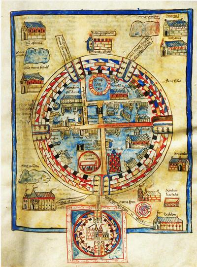 De stad Jeruzalem, CodexAldenburgensis, 15de eeuw, handschriften,