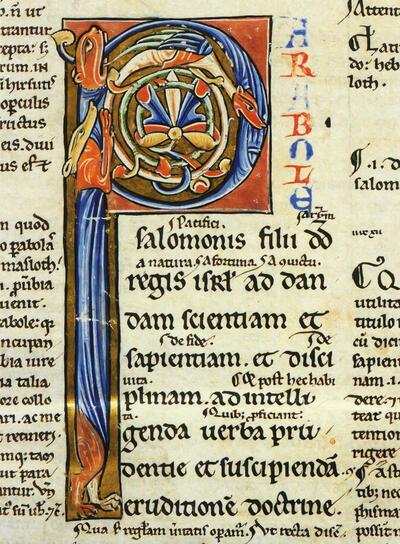 Initiaal, Bijbel, Oude Testament ca. 1200, initiaal,