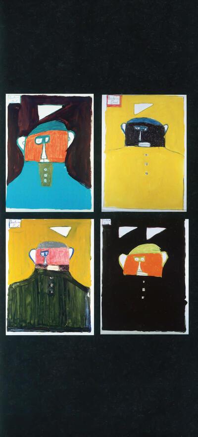 Paul Duhem, zonder titel. Verf op papier, La pommeraie, ca 1995 (Collectie Museum Dr. Guislain)
