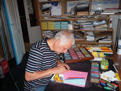 Luis Salazar in zijn atelier