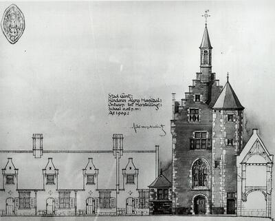 Hius van Alijn, Voorstel tot restauratie van Valentin Vaerwijck, 1909