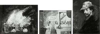 James Ensor: Le jardin d'amour, 1888, Les cuisiniers dangereux, 1896, Ensor au chapeau, 1882