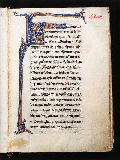 Liber lnventarius van de Sint-Pietersabdij, 1281. Rijksarchief Gent. Een goederenregister van alle goederen en inkomsten van de Sint·Pietersabdij, die deel uitmaakt van het saneringsplan van de abdij