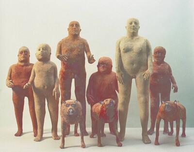 Groep/Group, 1993-1994, keramiek/ceramic, h 46-130 cm, collectie/collection Lüdwig Forum für internationale Kunst, Aachen 