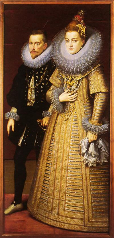 Dubbelportret van de Aartshertogen Albrecht en Isabella, Otto Van Veen  (begin 17de eeuw)  