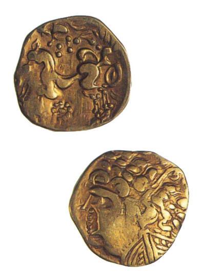 1/4 stater van de Ambiani (eind 2de-begin 1ste eeuw v.j.C.)