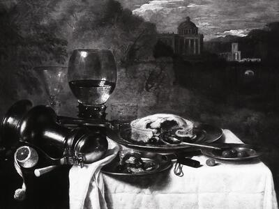 Willem Claesz Heda (1597- 1681), Stilleven met olijven, afkomstig uit de ambtswoning van de Sint-Pietersabdij.