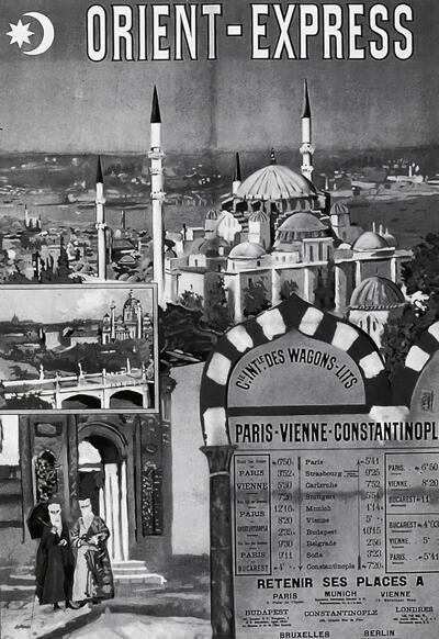 Affiche van R. Ochoa voor de Oriënt-Express, 1898, Mönchengladbach, verzameling Jürgen Klein