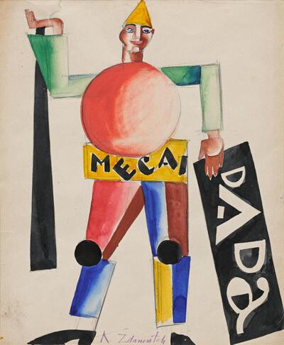 Kiril Zdanevich, Sketch for the play Malshtrem, 1924