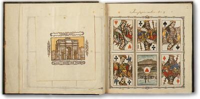 Staalboek, Brepols & Dierckx Zoon, Turnhout ca. 1870. p. 2: "Imperiales N° 2", Chromolithografie, Parijse azen