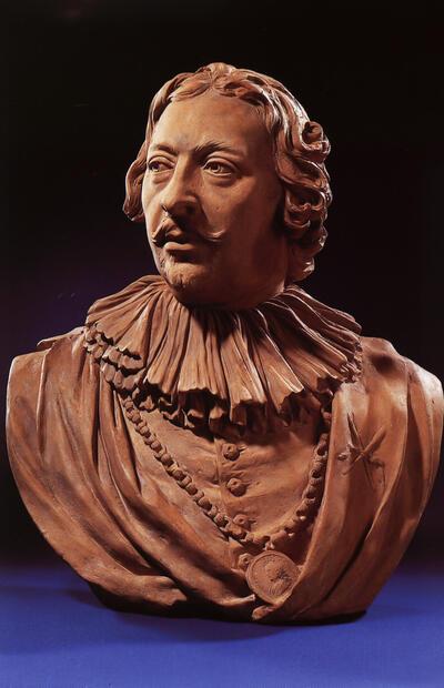 Portretbust van Gaspar de Crayer, ca. 1640, terracotta ,51 cm. Amsterdam, Rijksmuseum. Foto: Rijksmuseum foundation, Amsterdam, Lucas Faydherbe