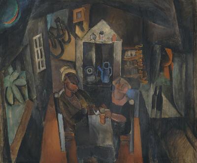 Frits Van den Berghe, Malpertuus, 1920, tempera op doek, 110 x 131,5 cm. Collectie Museum voor Schone Kunsten Gent –Collectie Vlaamse Gemeenschap. Topstukken