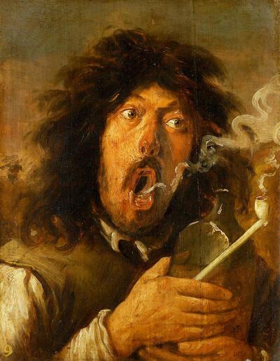 oos van Craesbeeck, De roker, Musée du Louvre, Parijs. Krasse koppen