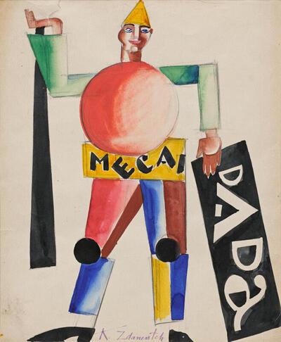 Kiril Zdanevich, Sketch for the play Malshtrem, 1924