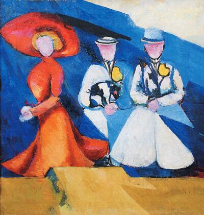 Alexandra Exter, Three Female Figures, oil on canvas, 1909-1910, National Art Museum of Ukraine, inv. Ж-1769