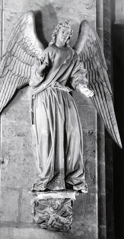 Annunciatiegroep: de engel Gabriël, Doornik. Laat-gotiek