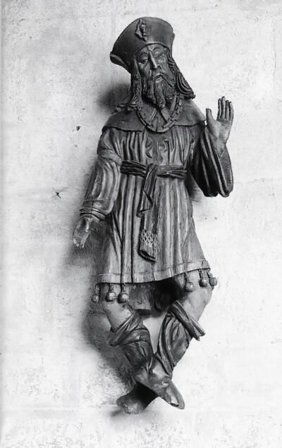 Bijbelse figuur, Zoutleeuw, Sint-Leonarduskerk. Laat-gotiek
