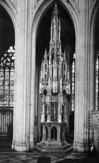 Sacramentstoren, Brabant, Brussel (?), Matthijs de Layens. Laat-gotiek