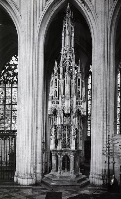Sacramentstoren, Brabant, Brussel (?), Matthijs de Layens. Laat-gotiek