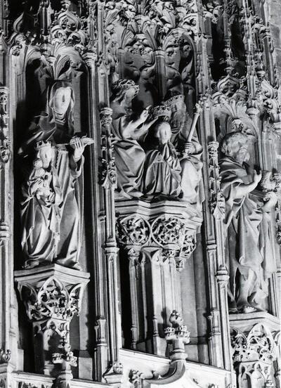 Stenen retabel van Notre-Dame Féeries (detail). Laat-gotiek