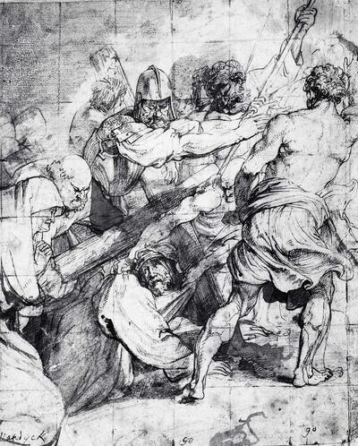 Antoon van Dyck (Antwerpen, 1599 - Londen, 1641), Kruisdraging. Tekeningen