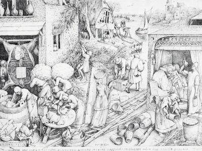 Pieter Bruegel de Oude (? 1527 /28 ? - Brussel, 1569), De Voorzichtigheid, Tekeningen