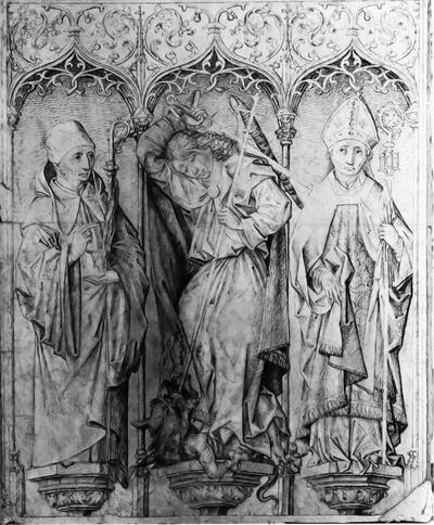 Vrancke van der Stockt, De aartsengel Michaël, Sint-­Benedictus en een heilige bisschop, Tekeningen