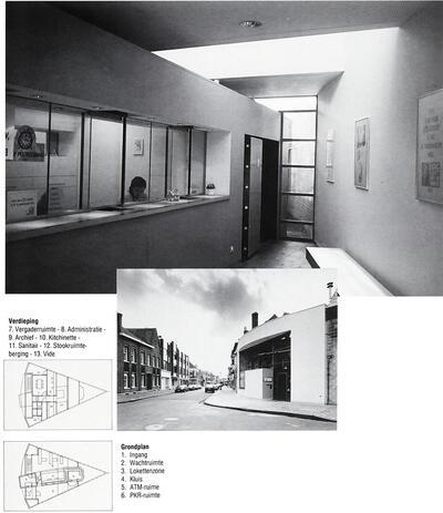 BAC Bankfiliaal, Oostende. Architect Stéphane Beel, medewerking: Paul van Eygen. Architectuur