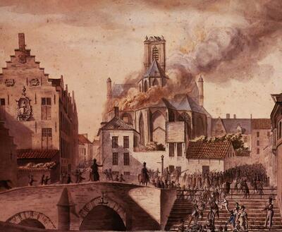 De brand in 1822, Sint-Baafskathedraal