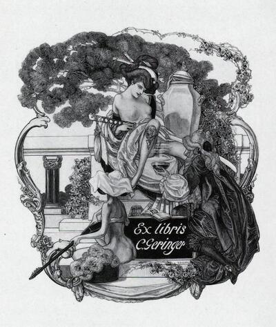 Franz von Bayros (A, 1866-1924), Exlibris C. Geringer