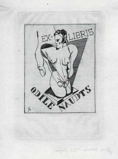 Joris Minne (B, 1897-1988), Exlibris Odile Naudts