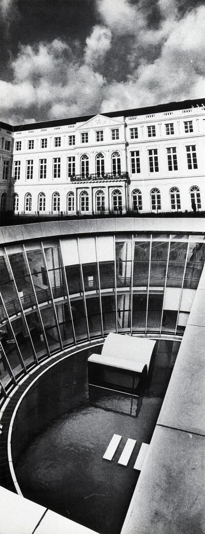 Museum voor Moderne Kunst, Brussel. Architecten Roger Bastin en Leo Beeck. Architectuur