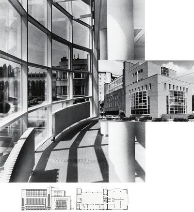 Uitbreiding kantoorgebouw Noordstar en Boerhaave, Gent. Architect Henk de Smet (i.s.m. H. Baert, J. Pattyn, L. Claus), architectuur