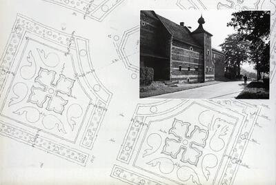Voormalig rentmeestershuis en plan van de nieuwe vormelijke tuinen. Alden Biesen
