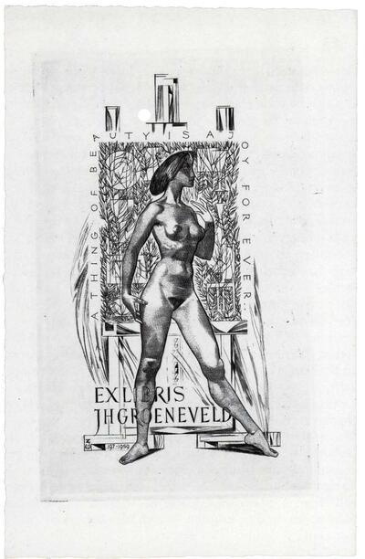 Wim Zwiers (NL, 1922), Exlibris J.H. Groeneveld