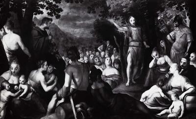 Adam van Noort (1562-1641), Sint-Jan de Doper predikend in de woestijn, Rubenshuis