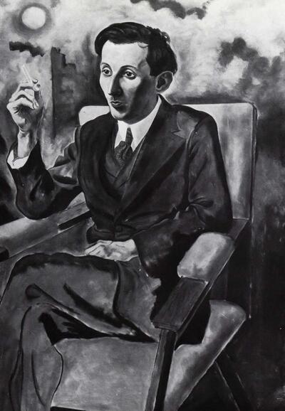 George Grosz (1893-1957), Portret van Walter Mehring. Taal